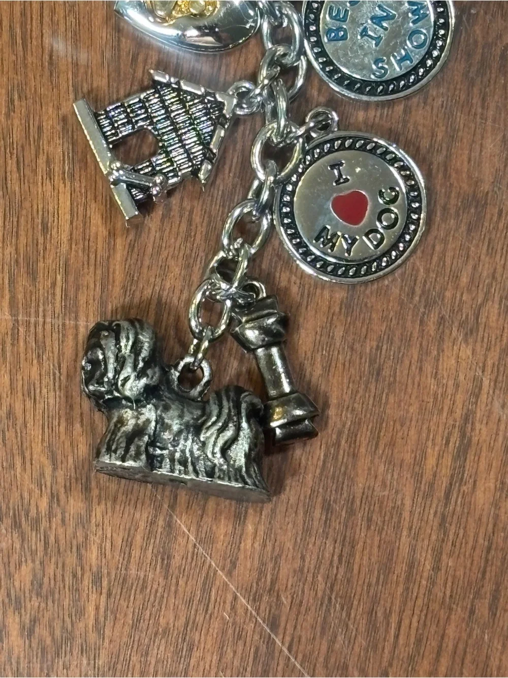 Lhasa Apso Multi-Charm Keychain Pewter Best In Show Collectible